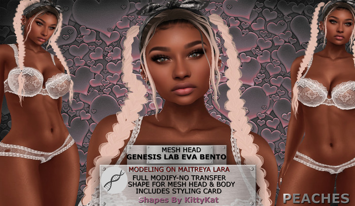 Shapes by Kittykat - Peaches Genesis Eva Bento