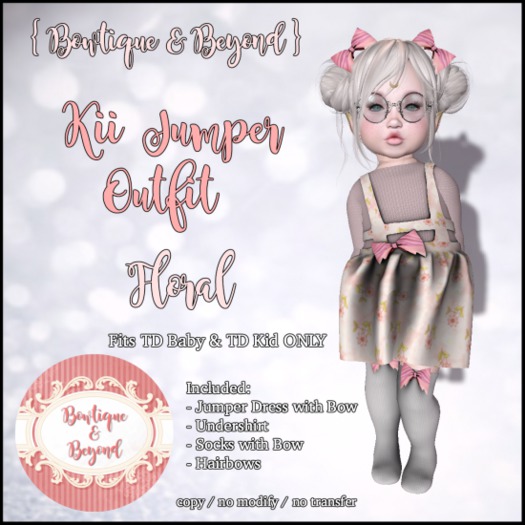 Tiny Tiaras Bowtique - Kii Jumper Outfit / Floral