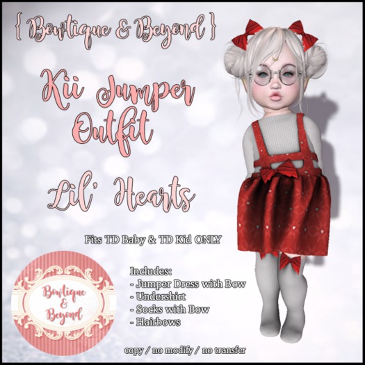 { Bowtique & Beyond } Kii Jumper Outfit / Lil' Hearts [BOXED]
