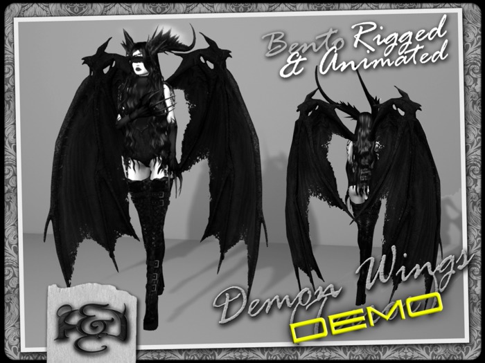 [EC] - Demon Wings DEMO (BENTO - Animated) (M/F) (Regular, Small, & Child Sizes)