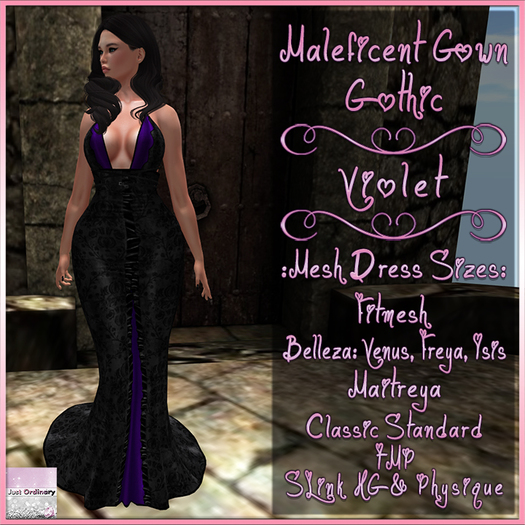 Maleficent Gown Gothic Violet