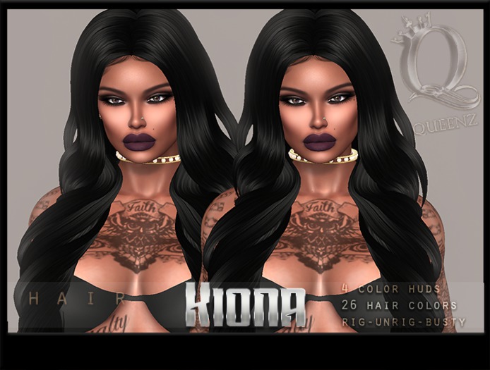 {H} Kiona (Rigged Mesh Hair) *BUNDLE*