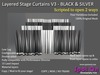 Layered stage curtains ad v3 black silver