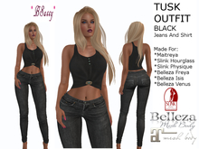 *BSASSY* TUSK JEANS BLACK AND SHIRT BLACK