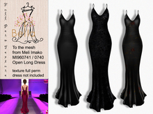BELLA texture full perm -MI960740 M - Open Long Dress blacks