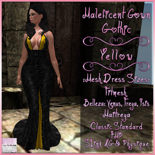 Maleficent Gown Gothic Yellow