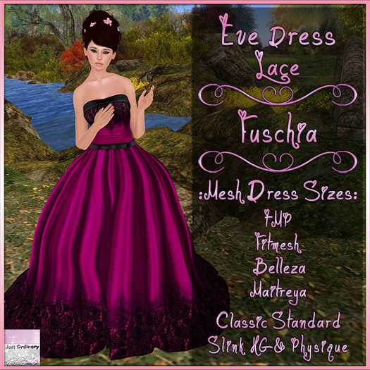 Eve Dress Lace Fuschia