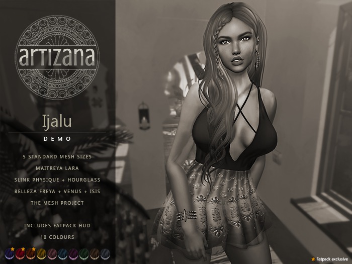 Artizana - Ijalu Collection (Demo) - Mesh Dress - Fatpack + HUD