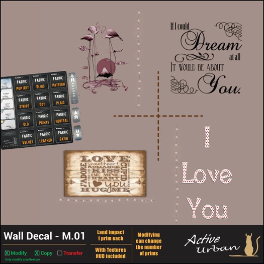 [A-U] Deco :: Wall Decal - M.01