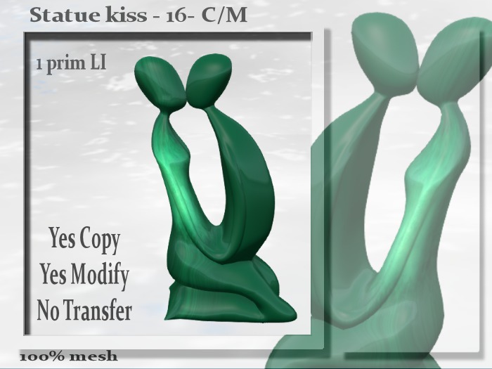 !Moril Creations! Statue kiss 16