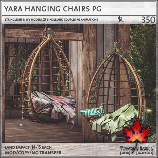 Trompe Loeil - Yara Hanging Chair PG [mesh]