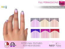 Full Perm Tic Tac Nail Hands & Feet Nail Textures For Slink Nails, Bellaza , Maitreya,Tonic, Ebody