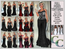 BY CRASH MERMAID GOWN TEXTURES MULTI PK - FULL PERM