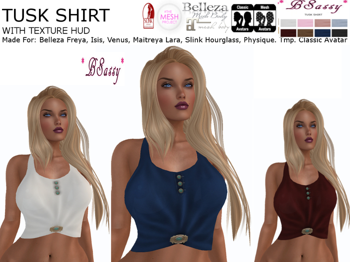 *BSASSY* TUSK SHIRT WITH TEXTURE HUD