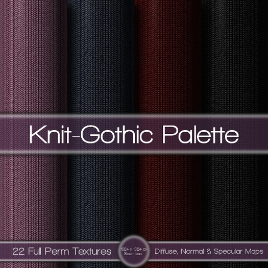 {L} Knit Fabric-Gothic Palette