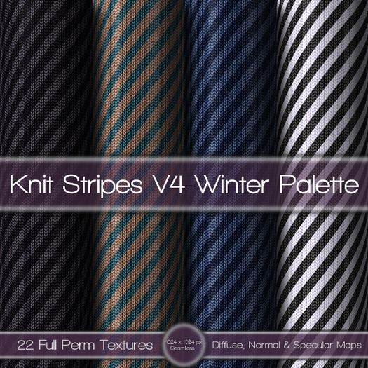 {L} Knit-Stripes V4-Winter Palette