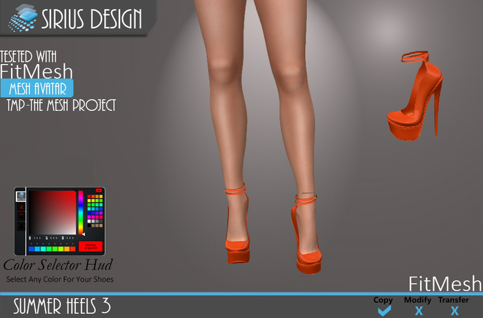 Sirius Design Summer Heels 3 TMP With Color Hud Boxed
