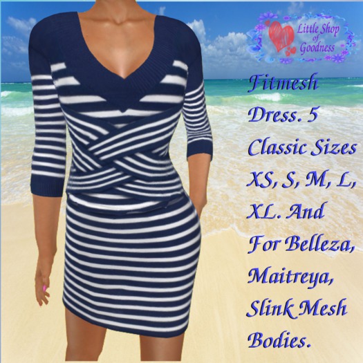 Sailor Dress 2 With 3/4 Sleeves Fitmesh