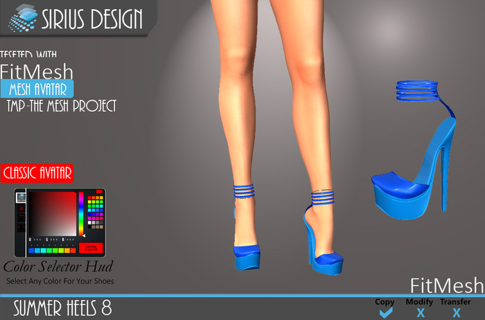 Sirius Design Summer Heels 8 TMP With Color Hud Boxed