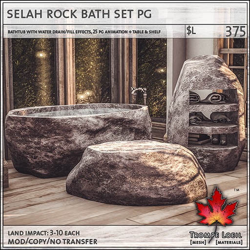 Trompe Loeil - Selah Rock Bath Set PG [mesh]