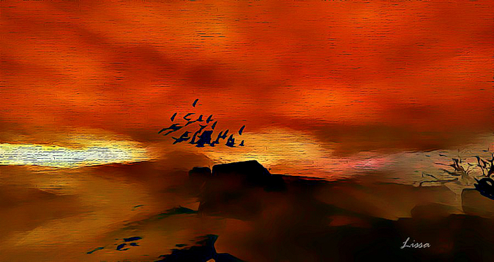Blue Tree Art  1.2 - Orange Sky