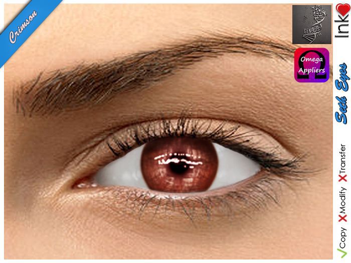 * Inkheart * Seth Eyes - Crimson (4 Sizes S+M+G+O)