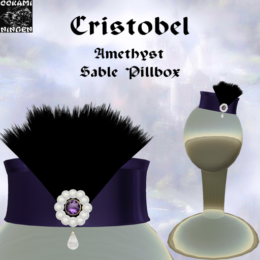 Cristobel Amethyst and Sable Hat