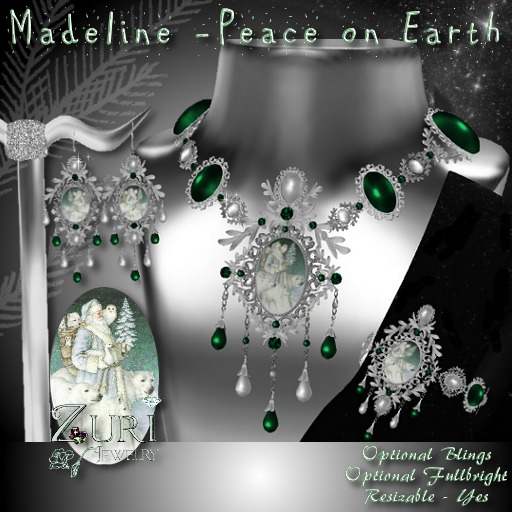Zuri Rayna - Madeline Peace on Earth - Emerald/Pewter