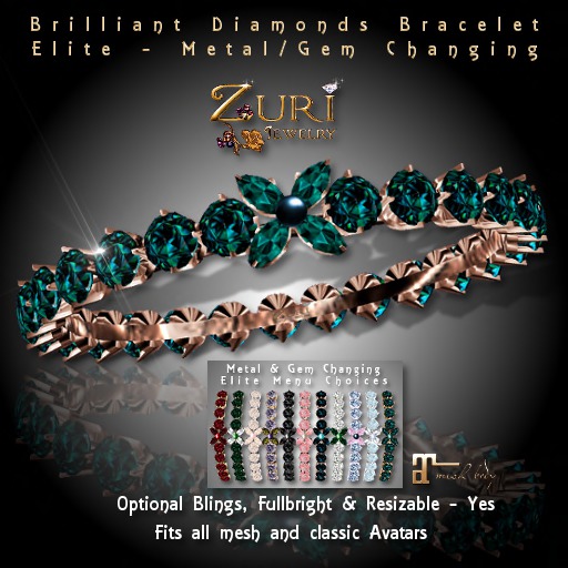 Brilliant Marquis Bracelet - Elite (Gem Changing & Metal Changing)