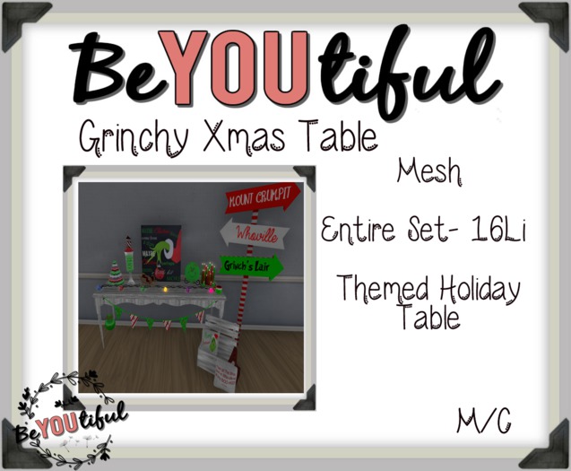BeYouTiful} Grinchy xmas table