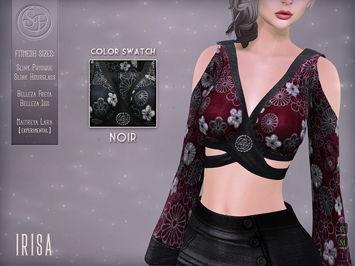 .:SF:. "Irisa" Top - Noir [UnpackHUD]