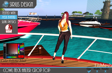 Siruis Design Cowl Neck Halter Crop Top with Hud-SLINK Boxed