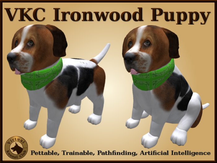 VKC Ironwood Puppy Delivery Kennel - Artificially Intelligent (AI) Pathfinding Trainable Dog - No Food Required-VKC Dogs