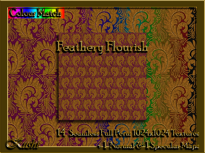 !Kushi! FeatheryFlourish Textures -WEAR TO UNPACK