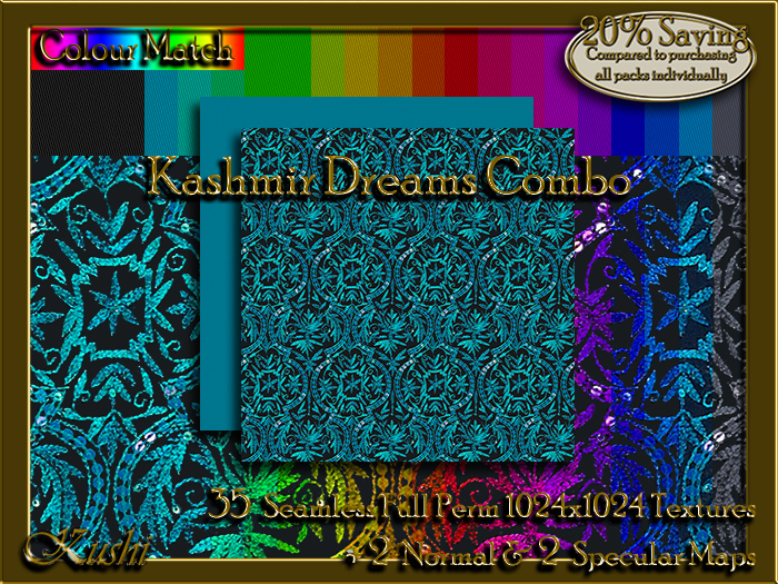 !Kushi! KashmirDreamsCOMBO Textures -WEAR TO UNPACK