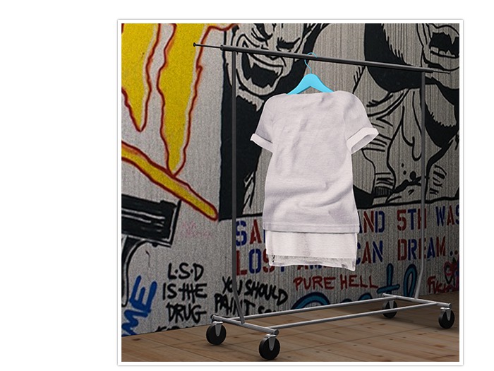 BOY. "Slit-Double-Layered Tee" White!