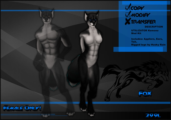 [Virtual Fuzz] 1A Fox Black FEMALE