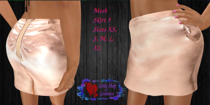 Shiny Copper Mini Skirt Mesh DEMO