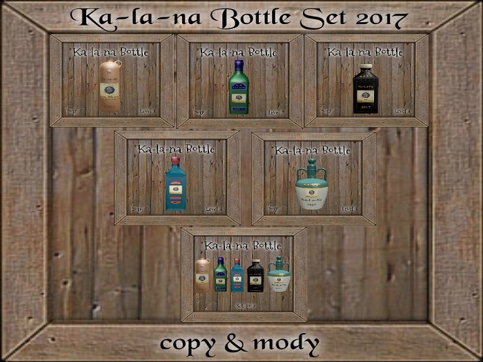 Ka-la-na bottle set 2017 -singles as set- copy&mody