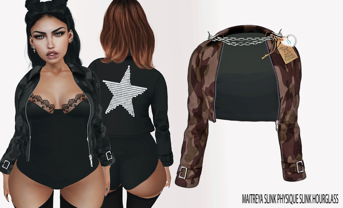 *IS* Rivets Star Jacket 3in1 MILLITARY RED