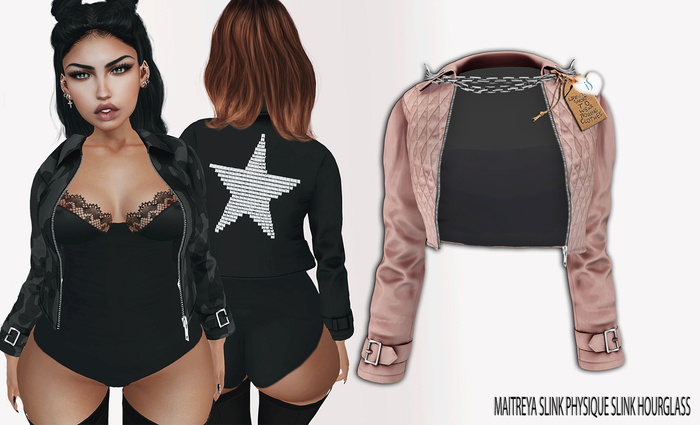 *IS* Rivets Star Jacket 3in1 QUILTED PINK
