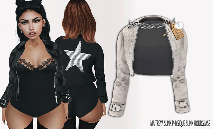 *IS* Rivets Star Jacket 3in1 QUILTED WHITE
