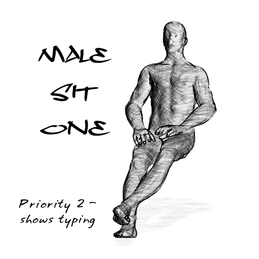 male sit 1 w/typing