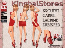 250 KS OUTFIT CARRIE LACRIME DRESS RED