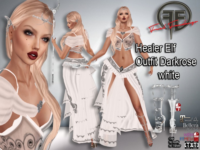 [FUEL] Healer Elf Outfit Darkrose white