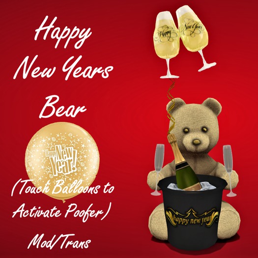 *SRC* Happy New Years Bear (SoftGold)(Mesh)
