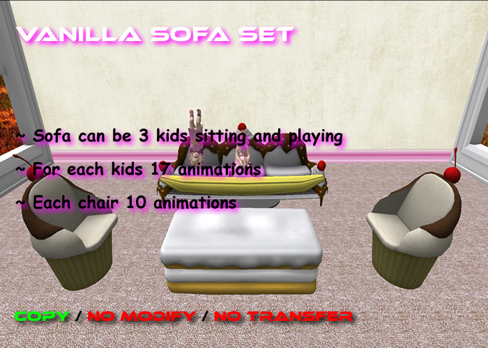 [K&D] Vanilla Sofa Set 