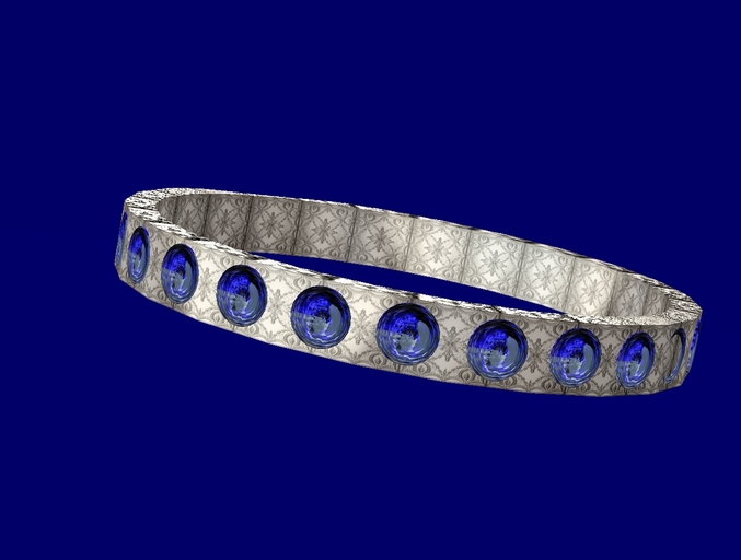 Silver choker with Sapphires