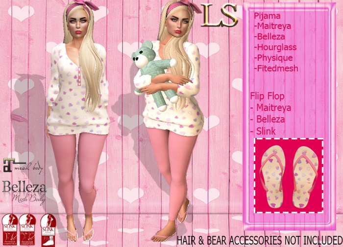 SLEEPING CLOTHES HEART LS