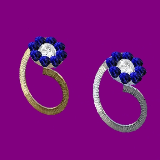 Diamond/Sapphire cluster rings - boxed